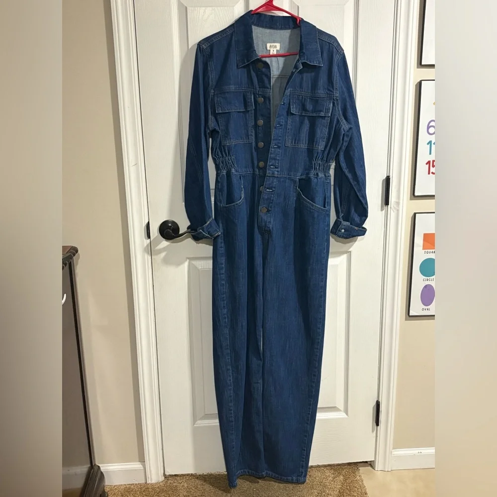 A.N.A DENIUM JUMPSUIT - Picture 1 of 10